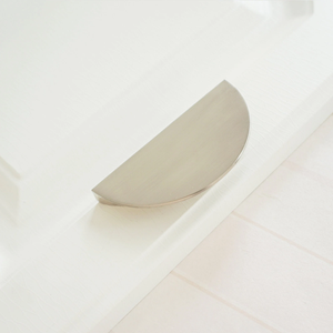 2.5" Semicircle Nickel Steel Pulls, Knobs & Handles | Drawer, Dresser, Kitchen Cabinet, Door, Cupboard & Furniture Hardware