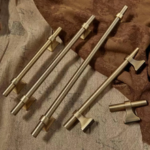 Load image into Gallery viewer, Unique Aged Solid Brass Pulls, Knobs &amp; Handles | Cabinet, Kitchen, Drawer, Dresser &amp; Closet Furniture Hardware
