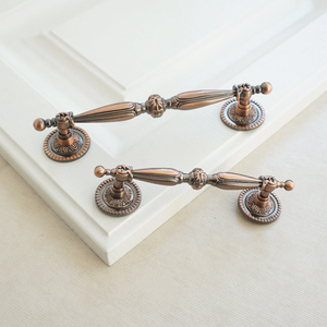 3.78" (96mm), 5.0" (128mm) Antique Copper & Bronze Pulls | Rustic Chic Drawer, Cabinet, Dresser & Kitchen Handles