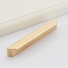 Load image into Gallery viewer, 1 1/4&quot;, 2 1/2&quot; (32, 64mm) Brushed Brass Cabinet Pulls | Dresser &amp; Drawer Handles, Kitchen Pulls, Cabinet Door Hardware

