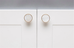 Nordic Simple Brass Knobs | Creative Shell Wardrobe Door & Drawer Knobs, Cabinet Handles, Dresser Knobs