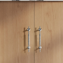 Load image into Gallery viewer, 1.25&quot;, 3.78&quot;, 5&quot;, 7.56&quot;, 10&quot;, 12.6&quot; Chrome Hammered Pulls | Kitchen &amp; Cabinet Handles, Drawer Knobs, Art Decor Hardware
