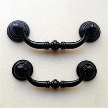 Load image into Gallery viewer, 3.5&quot;-4.25&quot; (90-108mm) Vintage Drop Bail Pulls &amp; Knobs (Antique Bronze, Silver, Black) | Cabinet, Dresser, Drawer &amp; Kitchen Hardware

