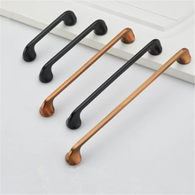 Load image into Gallery viewer, 3.78&quot;-10&quot; (128-192mm) Black &amp; Antique Brass Knobs, Pulls &amp; Handles | Cabinet Door, Dresser Drawer, Cupboard &amp; Kitchen Hardware
