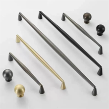 Load image into Gallery viewer, Brass Pulls, Knobs &amp; Handles (Black, Gray, Coffee Bronze) | Cabinet, Kitchen, Drawer, Dresser &amp; Wardrobe Hardware
