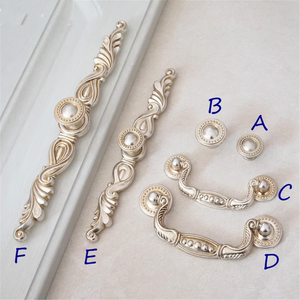 3"-5" Antique Silver Knobs, Pulls & Handles with Backplate | Cabinet, Dresser, Drawer & Kitchen Cupboard Hardware