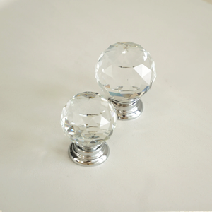 Silver Clear Glass & Crystal Knobs | Dresser, Drawer & Cupboard Pulls, Kitchen Cabinet & Door Handles, Hardware