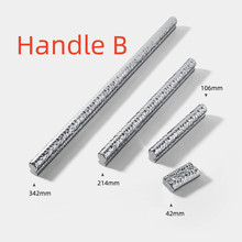 Load image into Gallery viewer, 1.25&quot;, 3.78&quot;, 5&quot;, 7.56&quot;, 10&quot;, 12.6&quot; Chrome Hammered Pulls | Kitchen &amp; Cabinet Handles, Drawer Knobs, Art Decor Hardware
