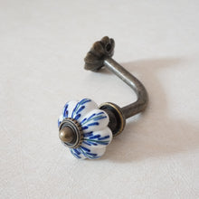 Load image into Gallery viewer, Vintage Cast Iron &amp; Ceramic Pumpkin Wall Hooks | Decorative Coat Hooks | DIY Decor
