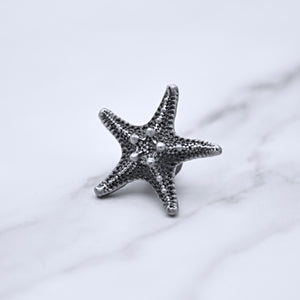 Antique Silver Ocean Themed Cabinet Knobs | Angel, Fish, Sea Urchin, Starfish & Shell Animal Drawer Knobs | Art Decor Gift Knobs
