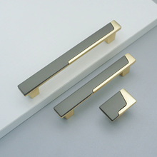 Load image into Gallery viewer, 3.78&quot;-5&quot; Unique Gray Gold Knobs, Pulls &amp; Handles | Cabinet Door, Drawer, Dresser, Kitchen &amp; Cupboard Hardware
