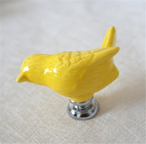 Bird Ceramic Knobs, Pulls & Handles (Blue, Yellow) | Kids-Friendly Dresser, Drawer & Cabinet Furniture Decor