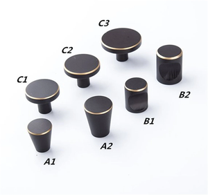 Brass Black & Gold Vintage Retro Cabinet Knobs | Drawer & Dresser Pulls, Door Handles