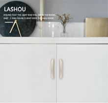 Load image into Gallery viewer, 1 1/4&quot;, 2 1/2&quot; (32, 64mm) Brushed Brass Cabinet Pulls | Dresser &amp; Drawer Handles, Kitchen Pulls, Cabinet Door Hardware
