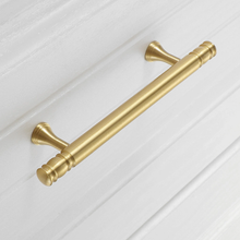 Load image into Gallery viewer, 3.78&quot;, 5&quot;, 7.55&quot;, 10&quot; Brushed Brass Drawer Pulls &amp; Knobs | Kitchen &amp; Cabinet Handles, Dresser &amp; Door Knobs, Kitchen Hardware
