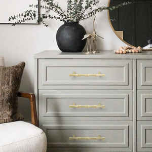 3.78"-5.0" Green Bamboo Design | Gold, Brushed Nickel Knobs, Pulls & Handles | Cabinet, Drawer, Dresser, Kitchen & Cupboard Hardware
