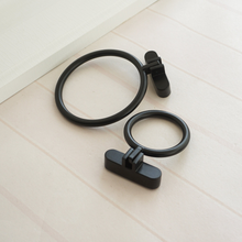 Load image into Gallery viewer, 1.25&quot; Black Brass Drop Ring Round Knobs, Pulls &amp; Handles | Cabinet, Door, Drawer &amp; Dresser Hardware
