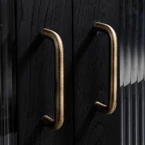 Minimalist Antique Bronze & Aged Brass Cabinet Handles | Large 500mm Drawer Pulls, Kitchen Knobs & Brass Hardware