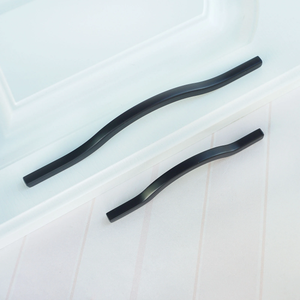 3.78", 5.0", 7.55", 11.3" (96, 128mm) Arch Bridge Cabinet Handles | Black & Dark Gray Dresser Knobs, Drawer Pulls, Wardrobe & Cupboard Handles
