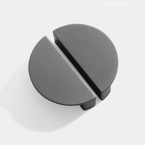 2.5" Black, Gray, Gold, Nickel Semicircle Drawer Pulls | Modern Kitchen & Cupboard Handles, Dresser Knobs, Wardrobe & Cabinet Hardware