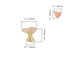 Load image into Gallery viewer, Heart Knobs | Acrylic &amp; Brass Drawer Pulls, Dresser &amp; Kitchen Cabinet Knobs, Handles, Hardware
