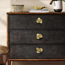 Load image into Gallery viewer, Gold Brass Exquisite Flower Drawer Knobs &amp; Pulls | Cabinet, Dresser &amp; Kitchen Cupboard Handles, Furniture Hardware
