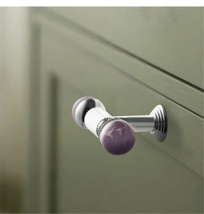 3.78"-8.8" Art Decor Luxury Pulls & Knobs (Pink Crystal Stone, Shiny Gold, Purple, White, Chrome) | Cabinet, Dresser & Drawer Hardwar