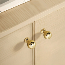 Load image into Gallery viewer, 3.78&quot;, 5&quot;, 7.55&quot; Brushed Brass &amp; Shiny Gold Knobs &amp; Pulls | Cabinet, Dresser, Drawer &amp; Kitchen Cupboard Handles
