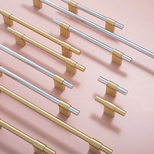 Load image into Gallery viewer, 3.78&quot;, 5&quot;, 6.3&quot;, 8.8&quot;, 12.6&quot; Solid Brass &amp; Chrome Kitchen Pulls | Drawer &amp; Cabinet Knobs, Closet &amp; Wardrobe Handles
