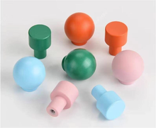 Load image into Gallery viewer, 3.78&quot;-12.6&quot; Colorful Ball Knobs &amp; Pulls | Minimalist Black, White, Orange, Green, Blue, Pink Cabinet &amp; Drawer Handles
