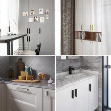Load image into Gallery viewer, 1.25&quot;-7.56&quot; Brushed Brass, Nickel &amp; Black Pulls, Knobs &amp; Handles | Cabinet, Drawer, Kitchen, Dresser, Closet &amp; Wardrobe Hardware
