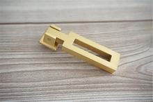 Load image into Gallery viewer, 2.5&quot;, 3.75&quot; (64, 96mm) Brushed Gold Brass Vintage Drop Pulls | Dresser &amp; Drawer Knobs, Kitchen Cabinet Door Handles, Hardware
