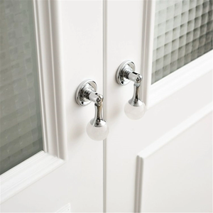 Crystal Stone Ball Drop Knobs, Pulls & Handles (Pink, White, Clear, Red) | Chrome Dresser & Cabinet Door Hardwar