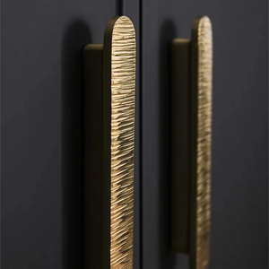 3.78", 5.0" Solid Brass Hammered Gold Knobs & Pulls | Unique Dresser & Drawer Handles, Kitchen Cabinet, Wardrobe & Cupboard Hardware