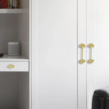 Load image into Gallery viewer, 3.78&quot;, 5.0&quot; Gold Fun Kitchen Pulls | Solid Brass Drawer Pulls, Cabinet &amp; Dresser Knobs, Closet &amp; Wardrobe Handles
