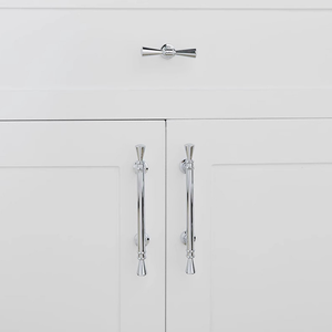 3.78"-5" Chrome Silver & Solid Brass Knobs & Pulls | Cabinet, Drawer, Wardrobe, Cupboard, Kitchen & Furniture Hardware