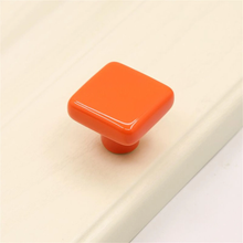 Load image into Gallery viewer, Colorful Square Ceramic Knobs &amp; Pulls (Yellow, Green, Blue, Pink, White) | Cabinet, Dresser, Kitchen &amp; Nursery Drawer Home Decor Hardware
