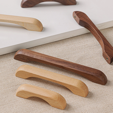 Load image into Gallery viewer, 2.5&quot;-7.56&quot; Solid Beech &amp; Walnut Wood Pulls &amp; Knobs | Drawer, Cabinet, Kitchen &amp; Dresser Hardware
