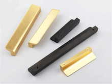 Load image into Gallery viewer, 2.5&quot;, 3.78&quot;, 5&quot;, 6.3&quot;, 7.55&quot;, 8.8&quot;, 10&quot;, 11.3&quot; Black Brass Kitchen Handles | Drawer Pulls, Cabinet &amp; Wardrobe Knobs, Hardware
