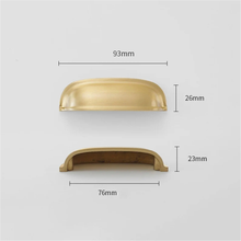 Load image into Gallery viewer, 1.25&quot;, 3&quot;, 3.78&quot;, 5&quot;, 6.3&quot;, 8.8&quot;, 12.6&quot; Minimalist Chrome &amp; Polished Gold Cabinet Pulls | Solid Brass Kitchen Knobs, Drawer &amp; Door Handles
