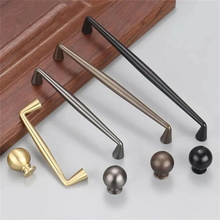 Load image into Gallery viewer, Brass Pulls, Knobs &amp; Handles (Black, Gray, Coffee Bronze) | Cabinet, Kitchen, Drawer, Dresser &amp; Wardrobe Hardware

