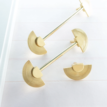 Load image into Gallery viewer, 3.78&quot;, 5.0&quot; Gold Fun Kitchen Pulls | Solid Brass Drawer Pulls, Cabinet &amp; Dresser Knobs, Closet &amp; Wardrobe Handles
