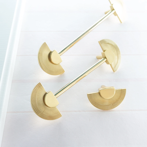 3.78", 5.0" Gold Fun Kitchen Pulls | Solid Brass Drawer Pulls, Cabinet & Dresser Knobs, Closet & Wardrobe Handles