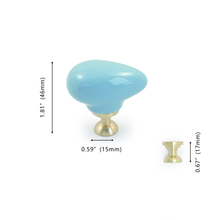 Load image into Gallery viewer, Raindrop Ceramic Knobs | Colorful Drawer &amp; Cabinet Pulls, Dresser &amp; Kitchen Cupboard Handles, Furniture Hardware
