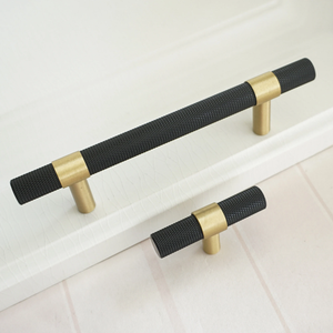 3.78", 5.0" Black Brass T Bar Drawer Pulls | Cabinet Door & Closet Wardrobe Handles, Dresser Knobs, Furniture Hardware