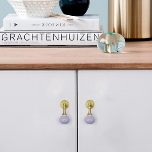 Colorful Cute Drop Ceramic Knobs & Pulls | Multi-Color (Pink, White, Blue, Green, Yellow) Unique Home Decor for Cabinets, Kid Door, Wardrobe & Dresser