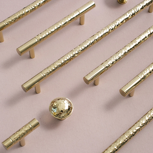 3", 3.78", 5.0", 6.3", 8.8", 12.6" Hammered Solid Brass Drawer Pulls | Cabinet & Dresser Knobs, Hammer Cabinet Hardware
