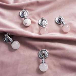 Crystal Stone Ball Drop Knobs, Pulls & Handles (Pink, White, Clear, Red) | Chrome Dresser & Cabinet Door Hardwar