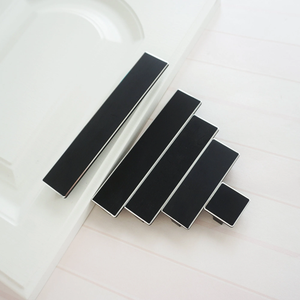 0.6"-6.3" Black & Brushed Brass Rectangle Knobs, Pulls & Handles | Drawer, Dresser, Kitchen Cabinet, Door & Wardrobe Hardware