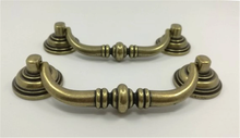 Load image into Gallery viewer, 3.5&quot;-4.1&quot; (90-105mm) Antique Bronze Drop Bail Knobs, Pulls &amp; Handles | Dresser, Drawer, Kitchen Cabinet &amp; Furniture Hardware

